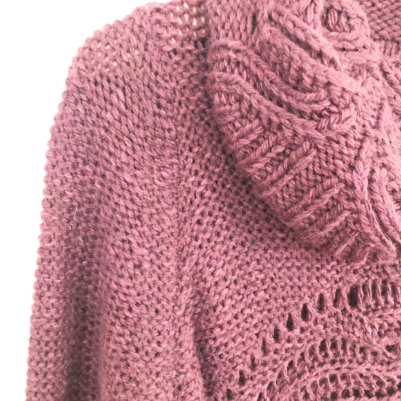 Anthropologie Moth Lace Front Cowl Neck Sweater - Picture 5 of 6